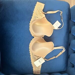 Chantelle Nude Lace-Trim T-Shirt Bra